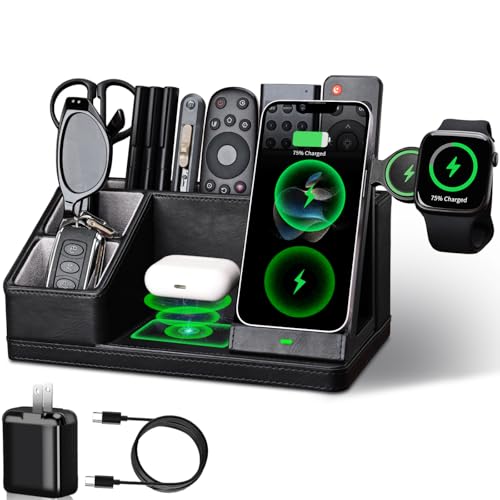 LADSTAG 3-in-1 Desk Organizer with Wireless Charger