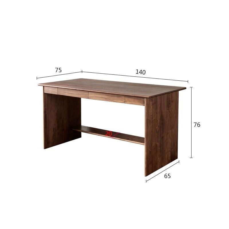 YOUQUEEN Solid Wood Writing Desk for Home Office & Study
