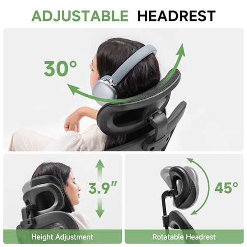 GTPLAYER High-Back Mesh Office Chair with Adjustable Lumbar Support