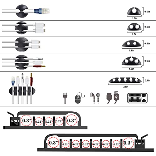 N NOROCME 192-Piece Cable Management Kit with Wire Sleeves