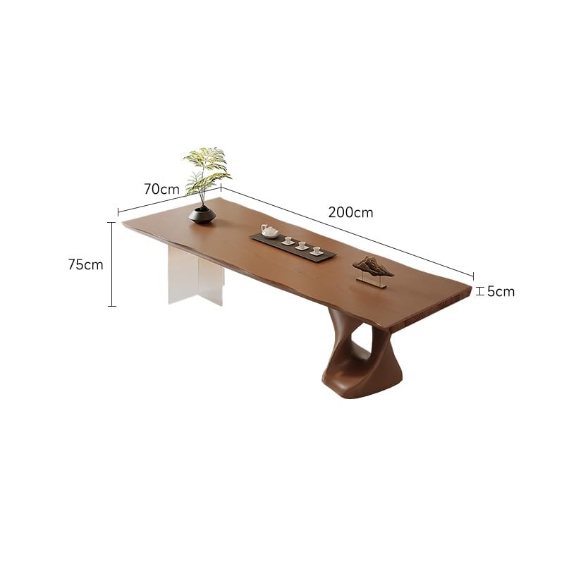 HEAIQI Solid Wood Large Computer Desk for Home Office