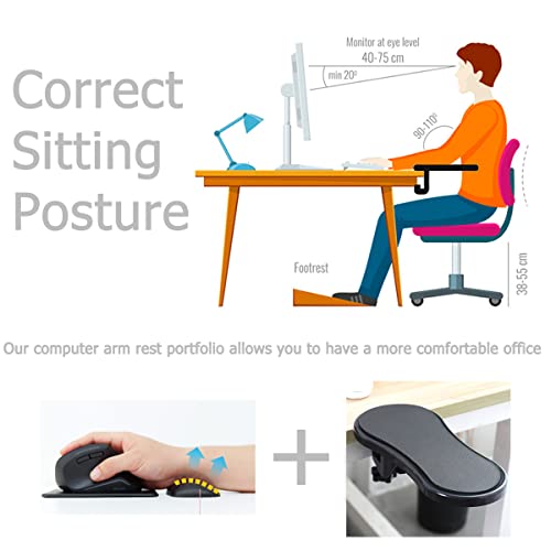 180° Swivel Ergonomic Desk Arm Rest & Elbow Support
