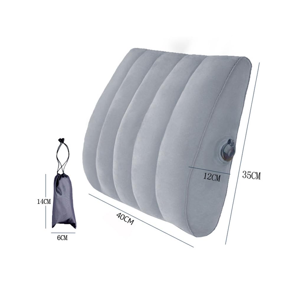 RCFINE Lumbar Pillow Air Inflatable Pillow for Lower Back Lumbar Support Portable Back Pillow for Office Chair Car Seat Cushion