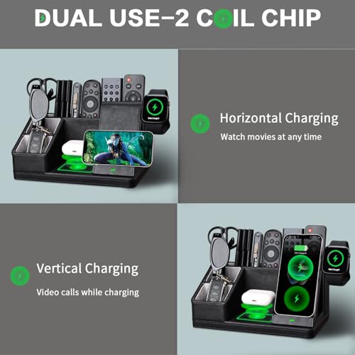 LADSTAG 3-in-1 Desk Organizer with Wireless Charger
