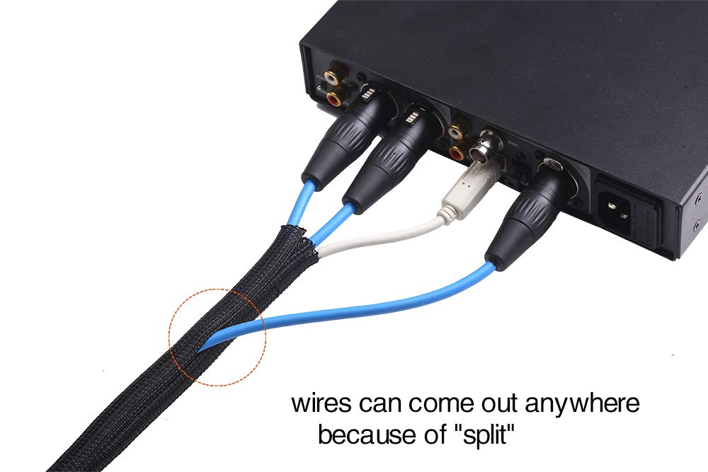 Alex Tech Cord Protector Cable Sleeve for Wires & Cords