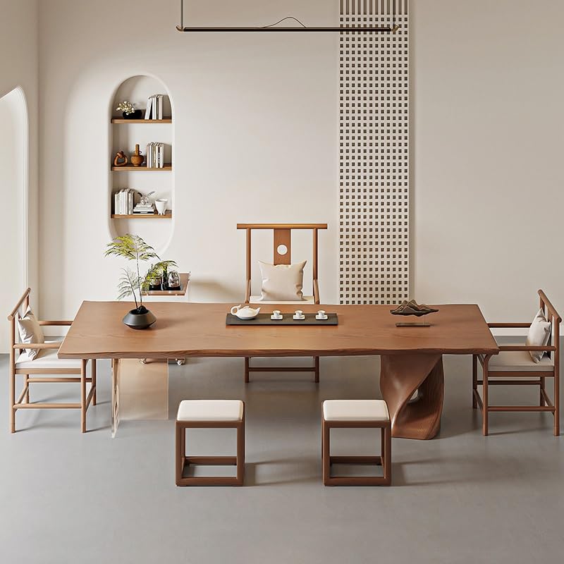 HEAIQI Solid Wood Large Computer Desk for Home Office