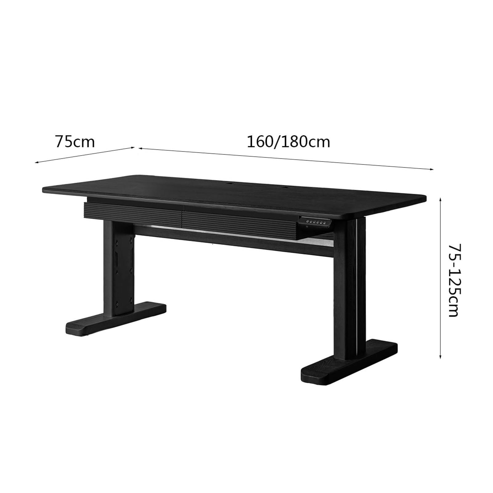 Jingzai202405 Electric Standing Desk with 2 Drawers