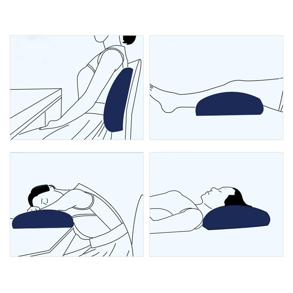 RCFINE Lumbar Pillow Air Inflatable Pillow for Lower Back Lumbar Support Portable Back Pillow for Office Chair Car Seat Cushion