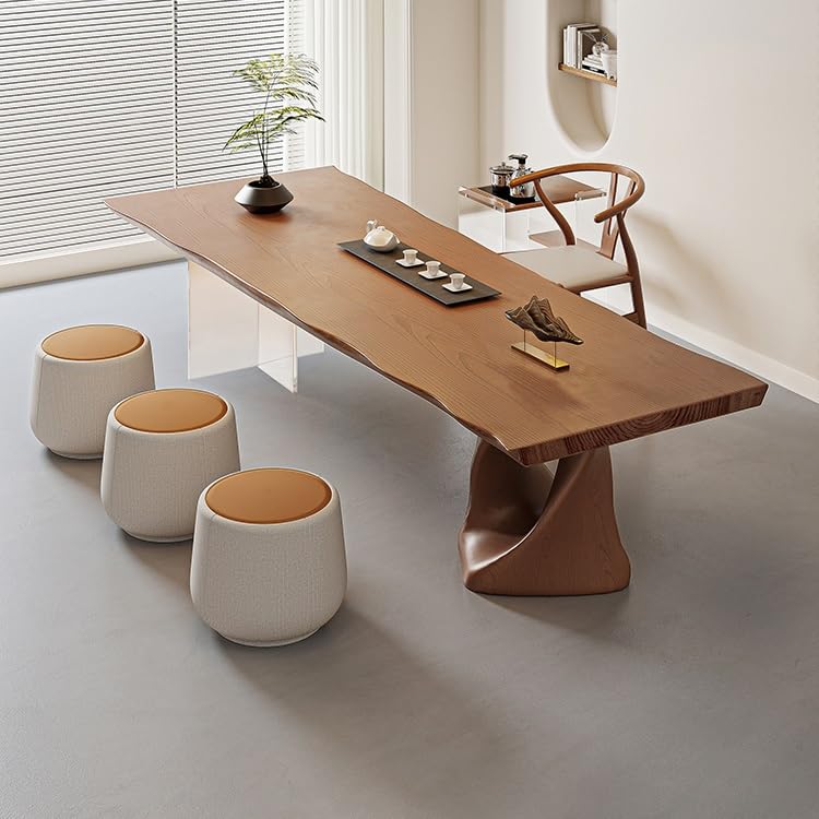 HEAIQI Solid Wood Large Computer Desk for Home Office