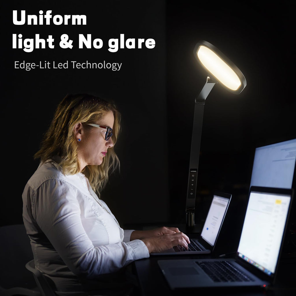 LitONES Edge-Lit LED Desk Lamp for Home Office