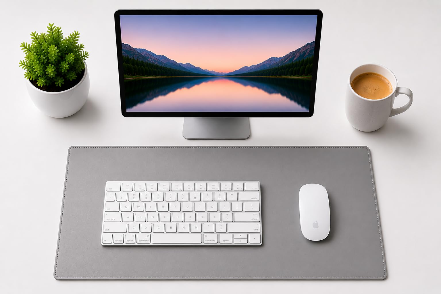 Triple C Tech Waterproof PU Leather Desk Mat with Stitched Edges