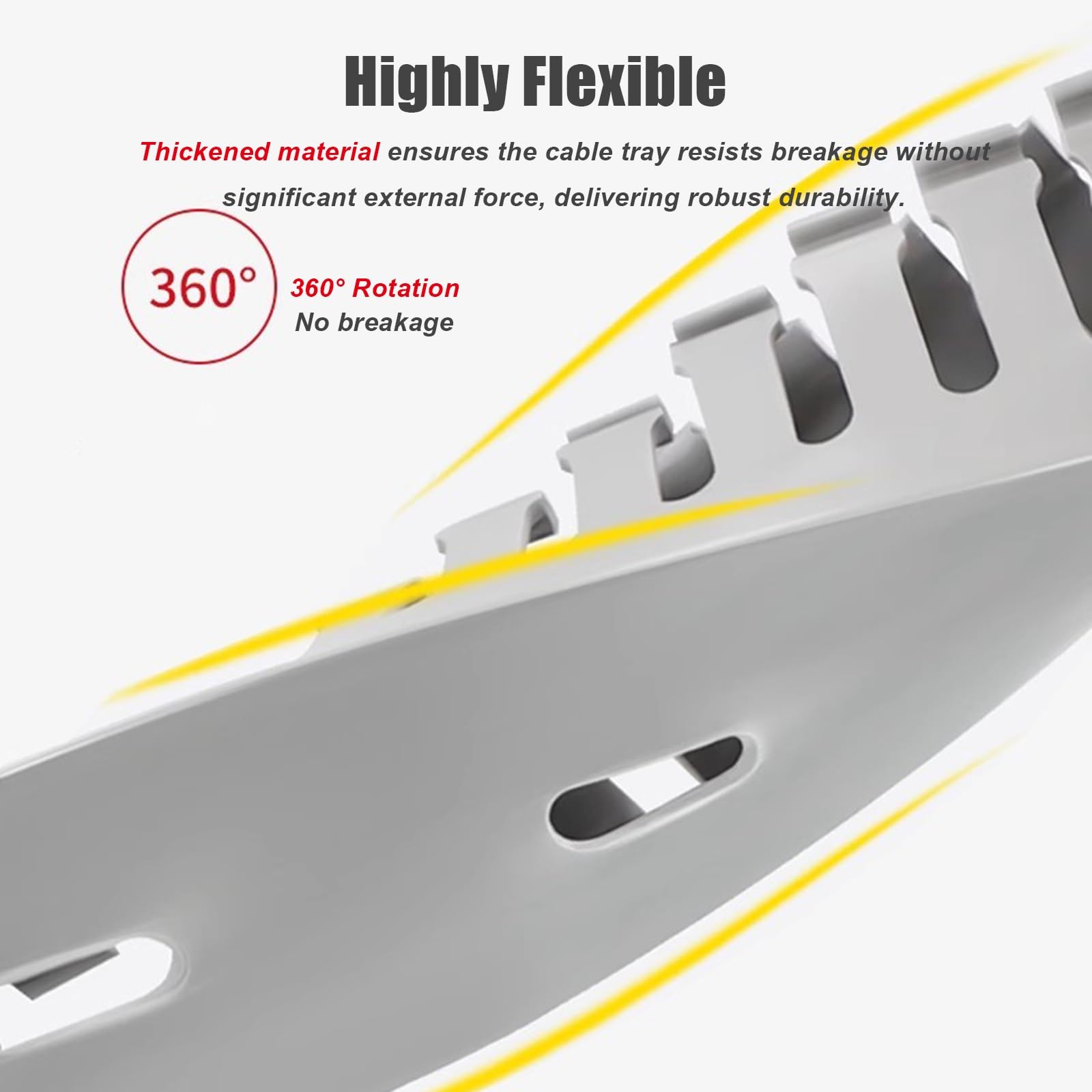 PVC Cable Management Sleeve & Cord Cover for Desk and Wall