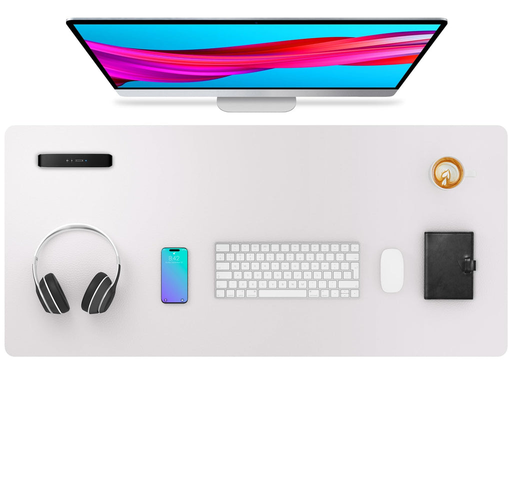 Waterproof PU Leather Desk Pad & Mouse Pad with Non-Slip Base