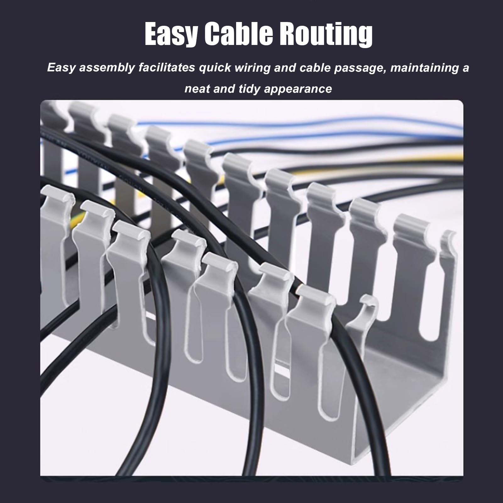 PVC Cable Management Sleeve & Cord Cover for Desk and Wall