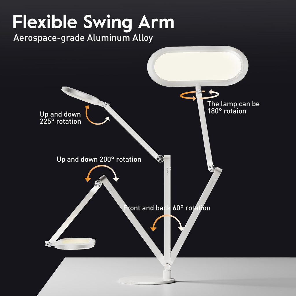 LitONES Dual-Sided LED Desk Lamp with Knob Remote