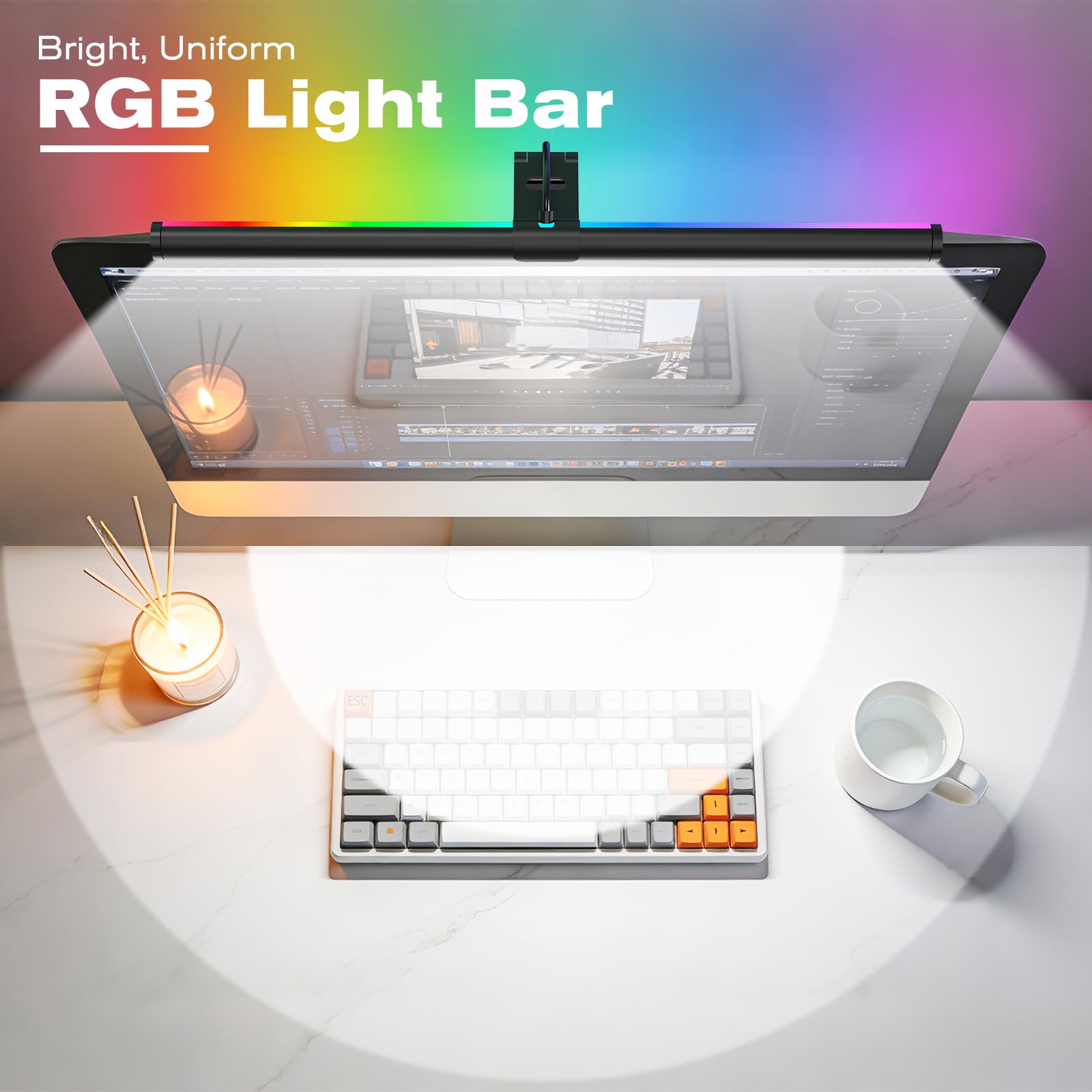 SAMPHON RGB Monitor Light Bar with Eye-Care Dual Lighting