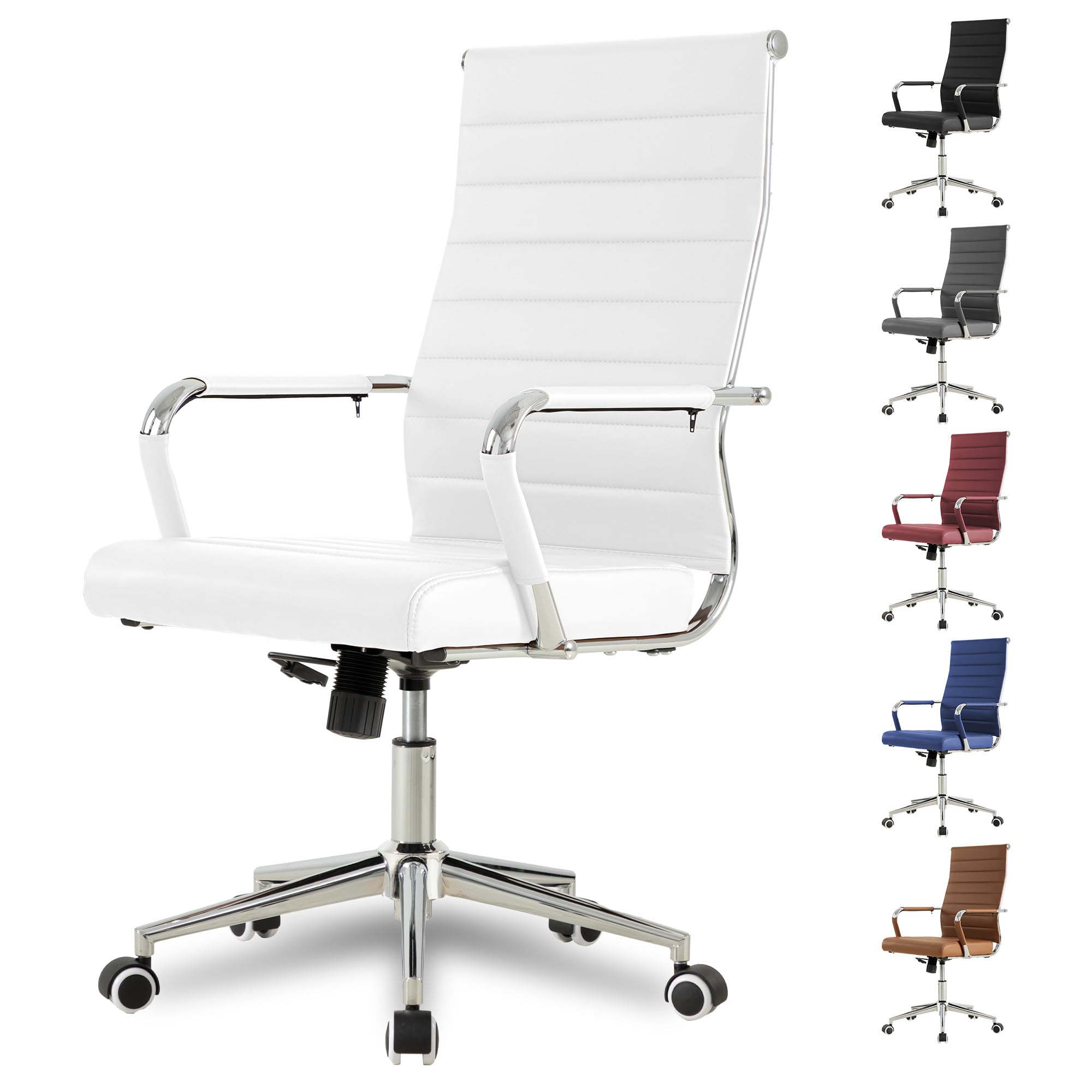 Okeysen Ergonomic Leather Office Chair with Swivel Base