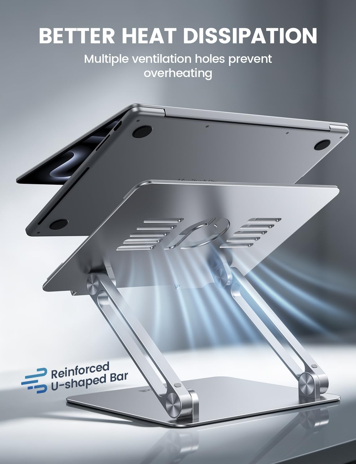 Lamicall Adjustable Laptop Stand for Desk for MacBook Air Pro HP 10-17.3''