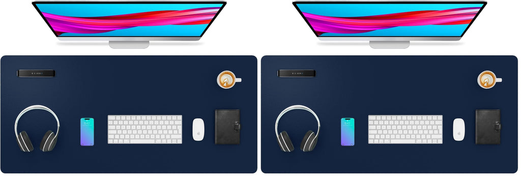 Waterproof PU Leather Desk Pad & Mouse Pad with Non-Slip Base