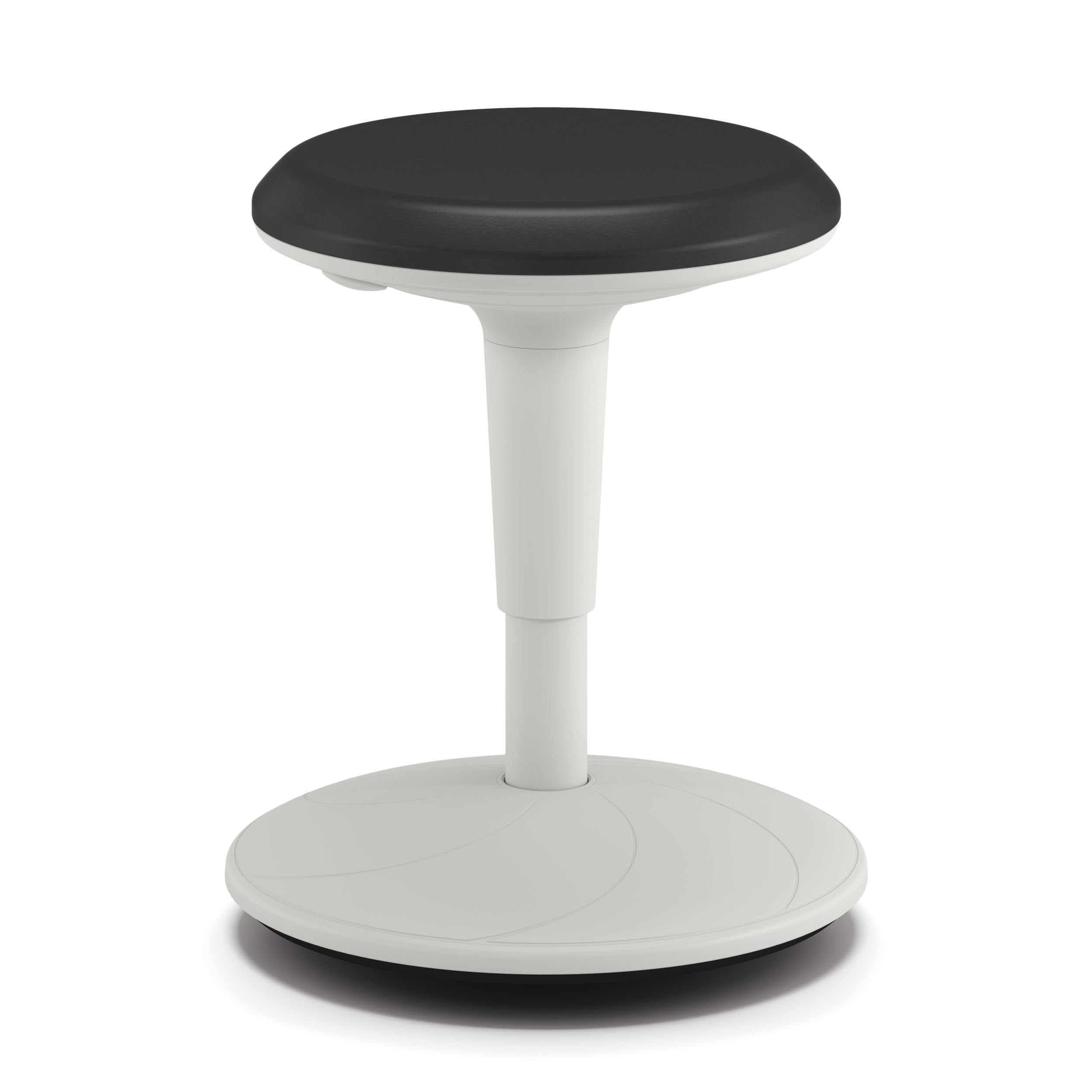 HON Revel Adjustable-Height Fidget Stool with White Frame
