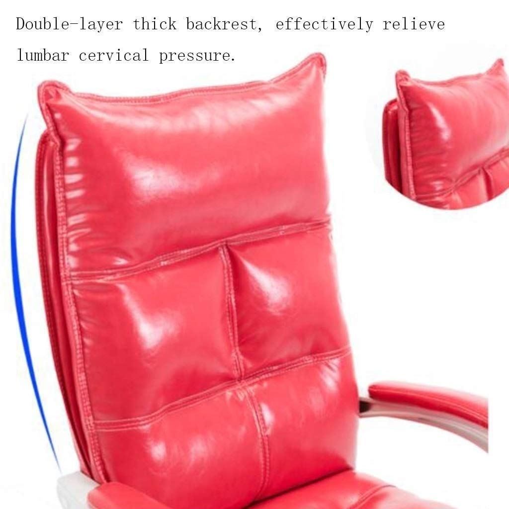 High Back Office Chair Ergonomic Desk PU Leather Computer Task Rolling Swivel Stool Executive with Lumbar Support for Home