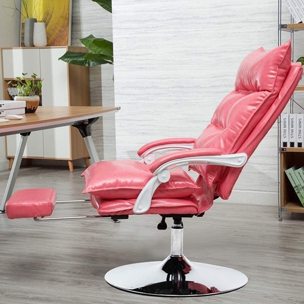 High Back Office Chair Ergonomic Desk PU Leather Computer Task Rolling Swivel Stool Executive with Lumbar Support for Home