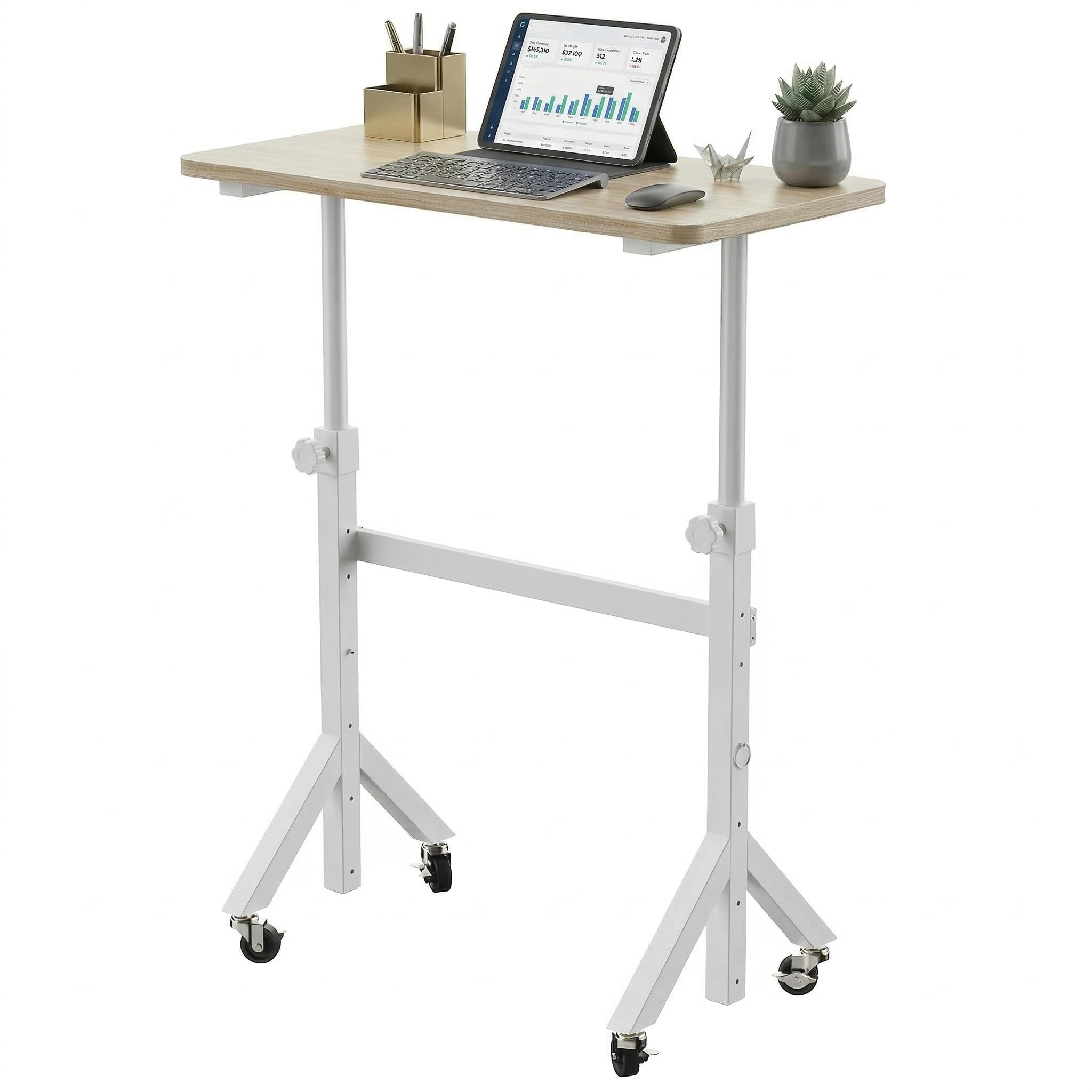 HUANUO Portable Adjustable-Height Mobile Standing Desk