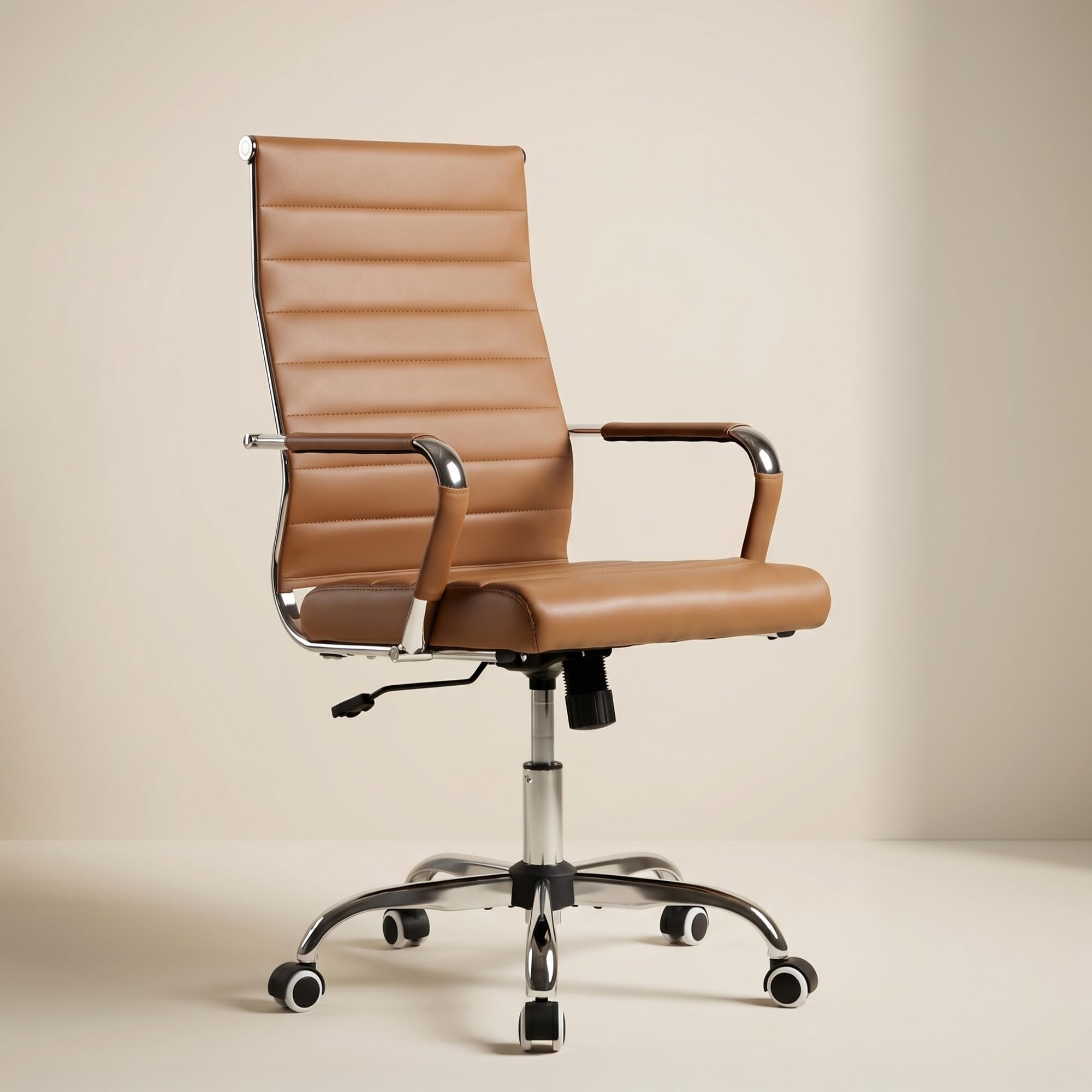 Okeysen Ergonomic Leather Office Chair with Swivel Base