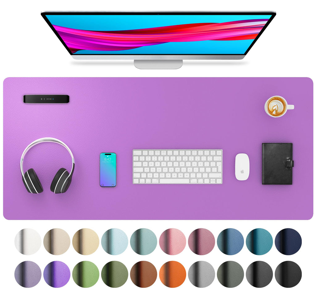 Waterproof PU Leather Desk Pad & Mouse Pad with Non-Slip Base