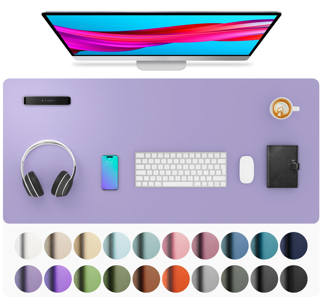 Waterproof PU Leather Desk Pad & Mouse Pad with Non-Slip Base