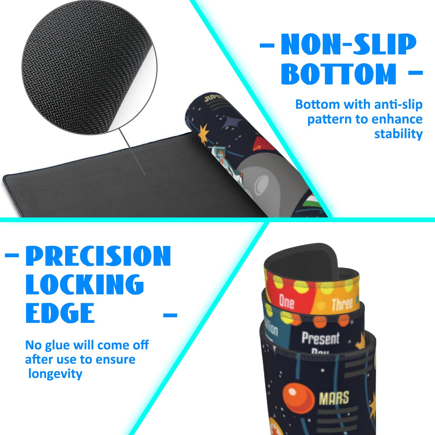 Large Extended Gaming Mouse Pad with Non-Slip Base