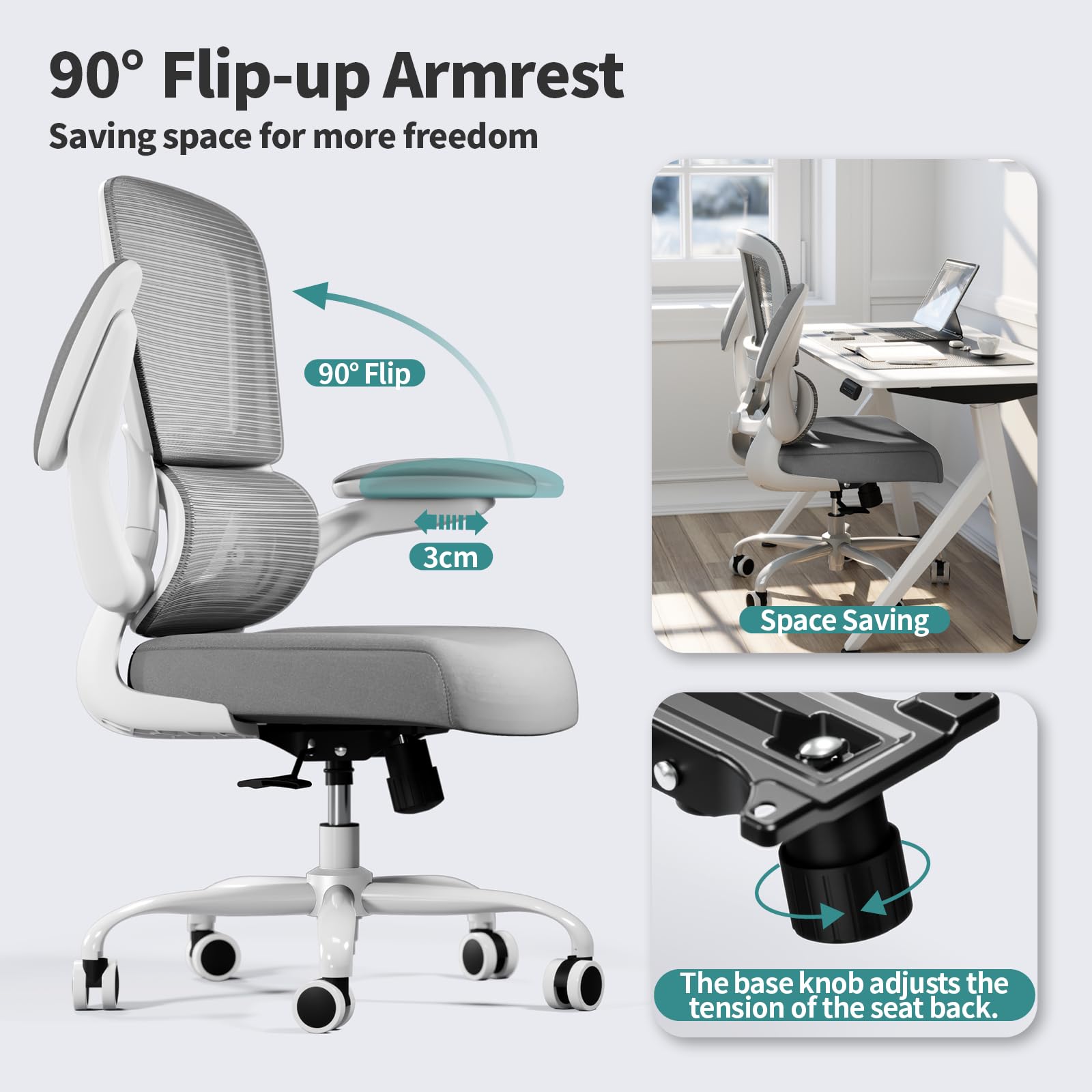 TRALT Ergonomic Mesh Office Chair with Lumbar Support