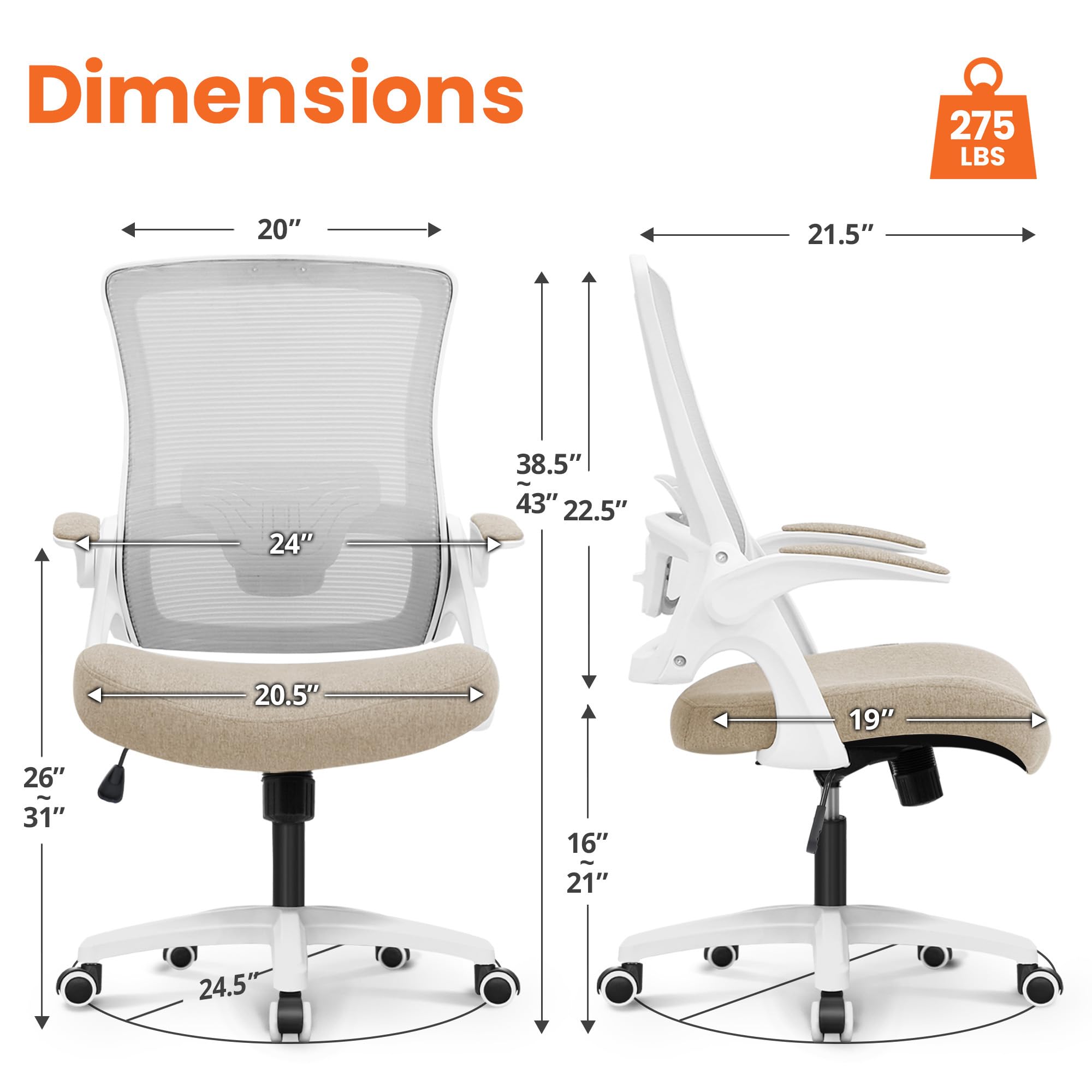 NEO CHAIR Office Desk Chair High Back Mesh Chair Adjustable Lumbar
