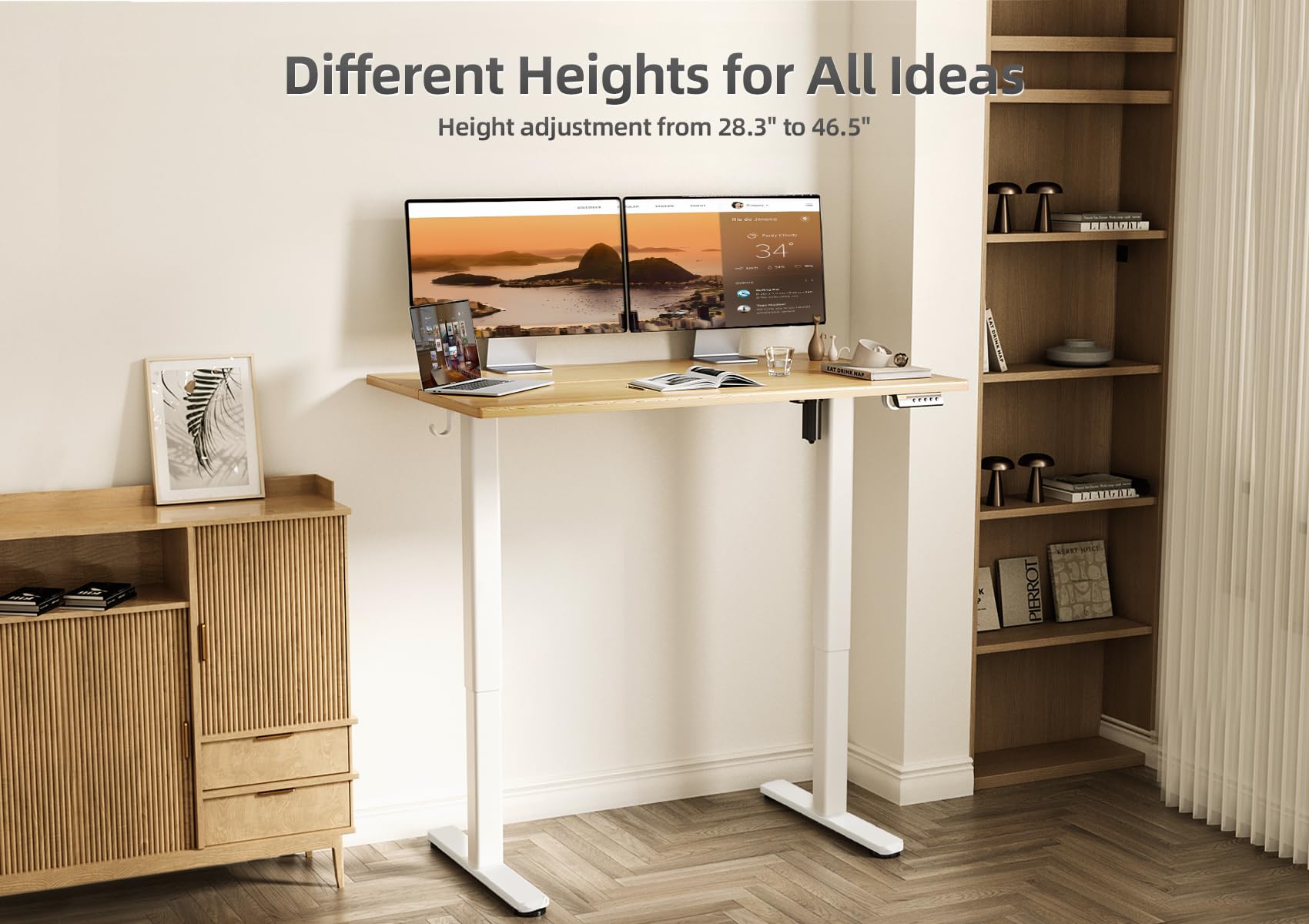 Claiks Electric Standing Desk with Adjustable Height