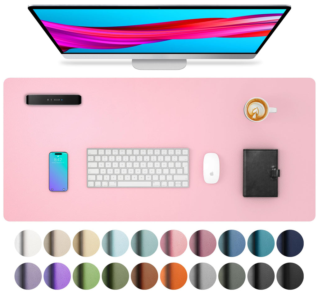 Waterproof PU Leather Desk Pad & Mouse Pad with Non-Slip Base