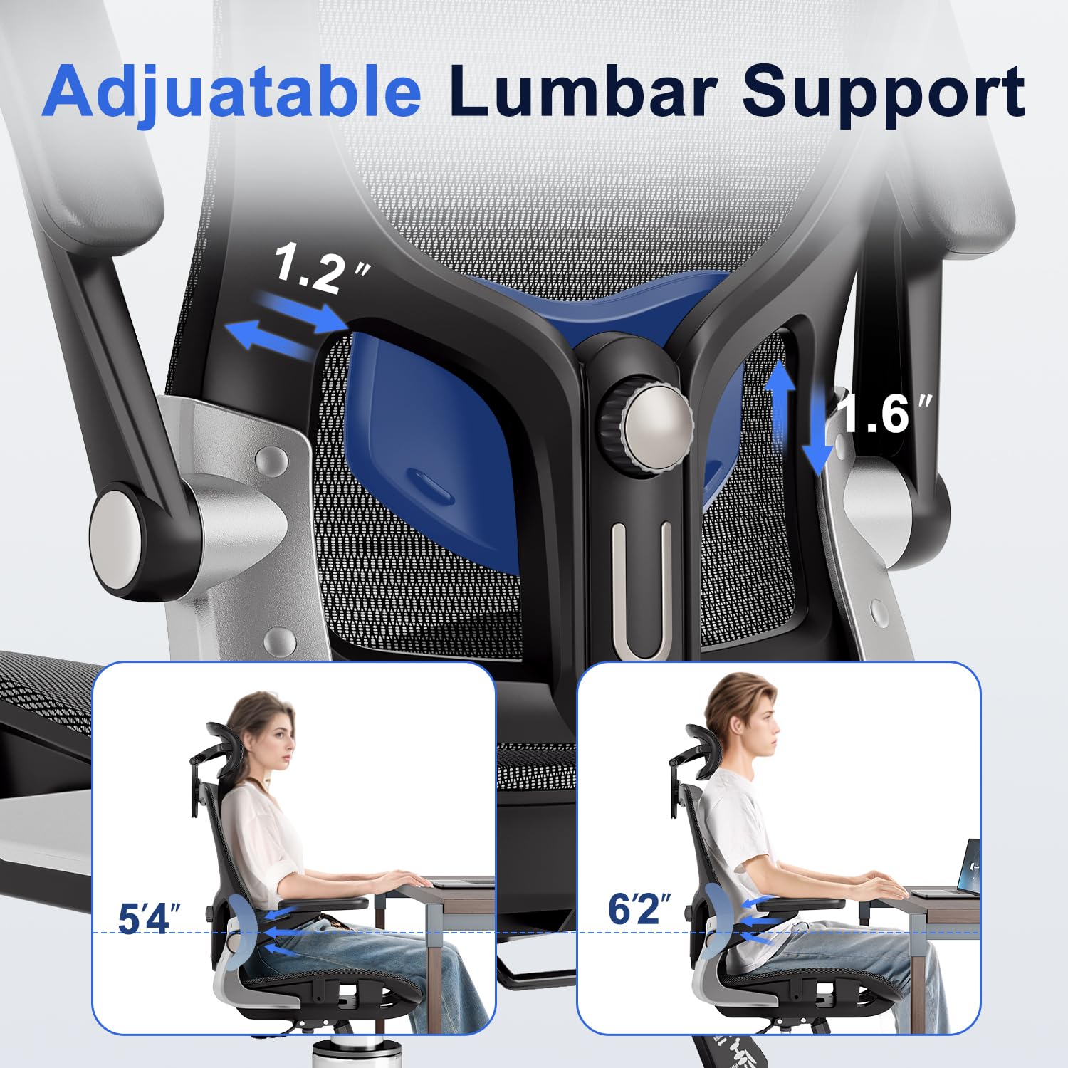 Ergonomic Office Chair with Adjustable Lumbar Support