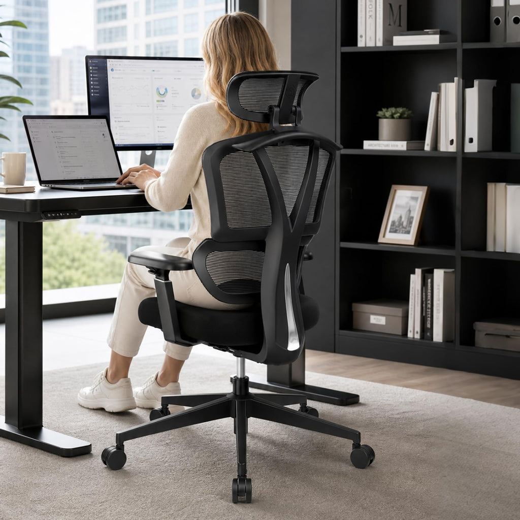 Ergonomic Mesh Office Chair with 400 lb Capacity, Ideal for Office & Home