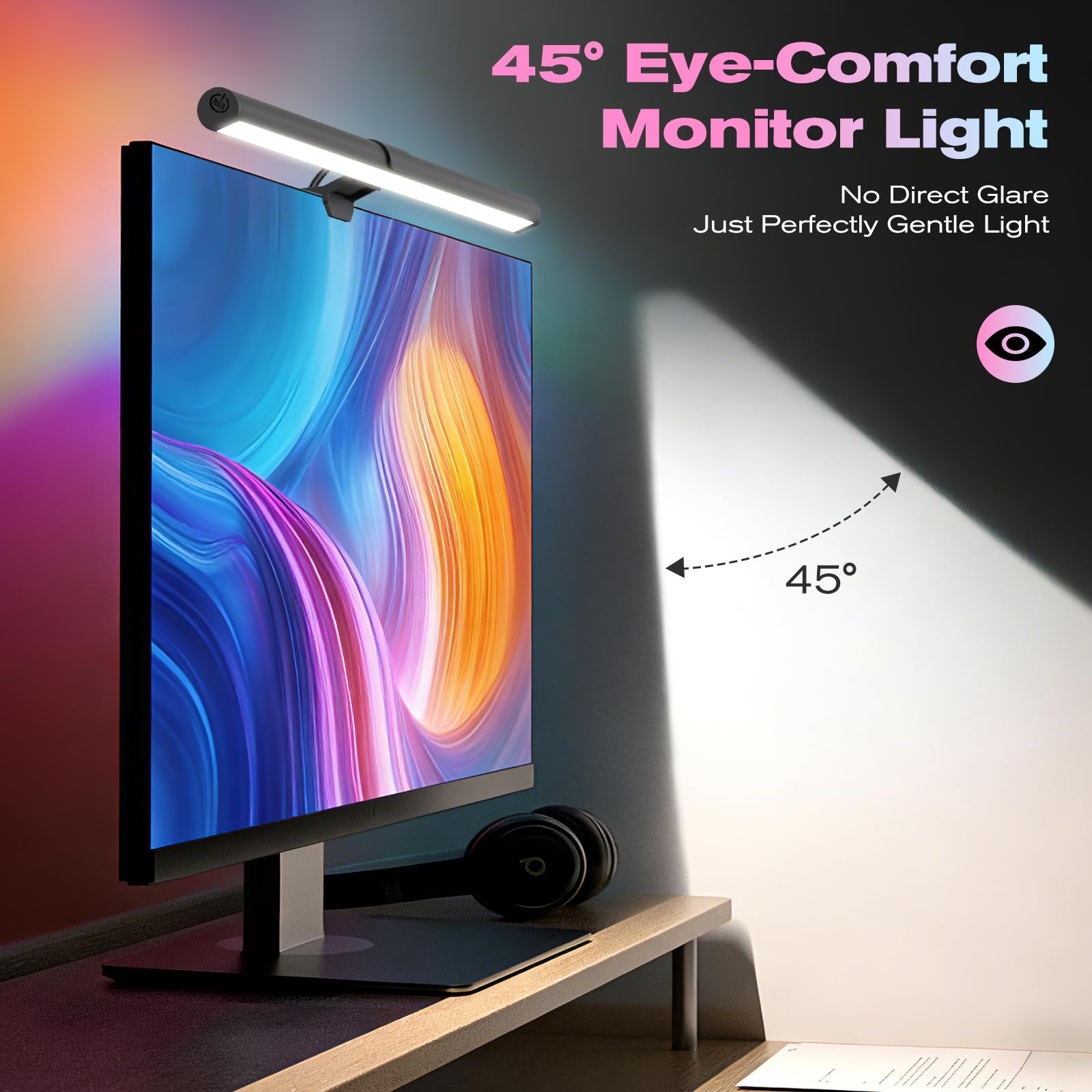 SAMPHON RGB Monitor Light Bar with Eye-Care Dual Lighting