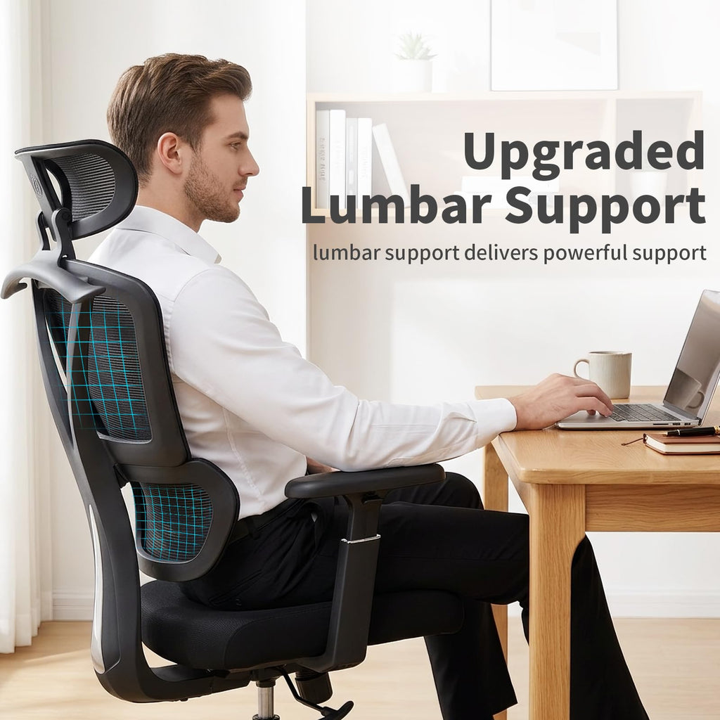 Ergonomic Mesh Office Chair with 400 lb Capacity, Ideal for Office & Home