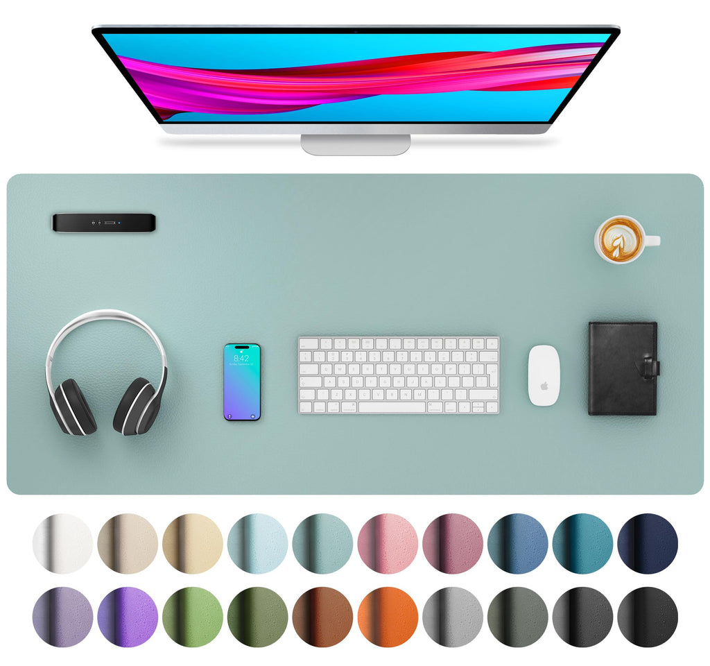 Waterproof PU Leather Desk Pad & Mouse Pad with Non-Slip Base