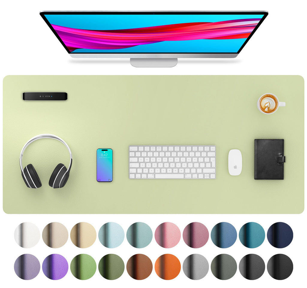 Waterproof PU Leather Desk Pad & Mouse Pad with Non-Slip Base