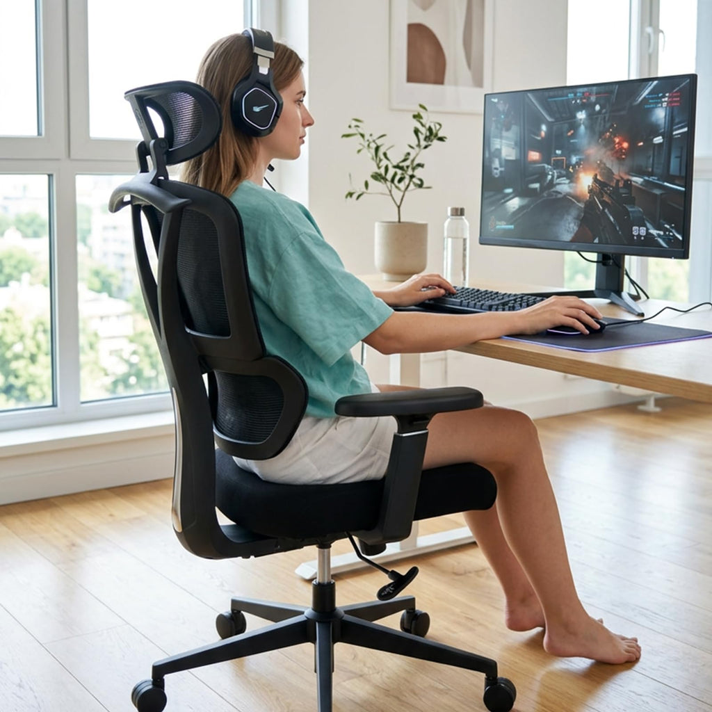 Ergonomic Mesh Office Chair with 400 lb Capacity, Ideal for Office & Home