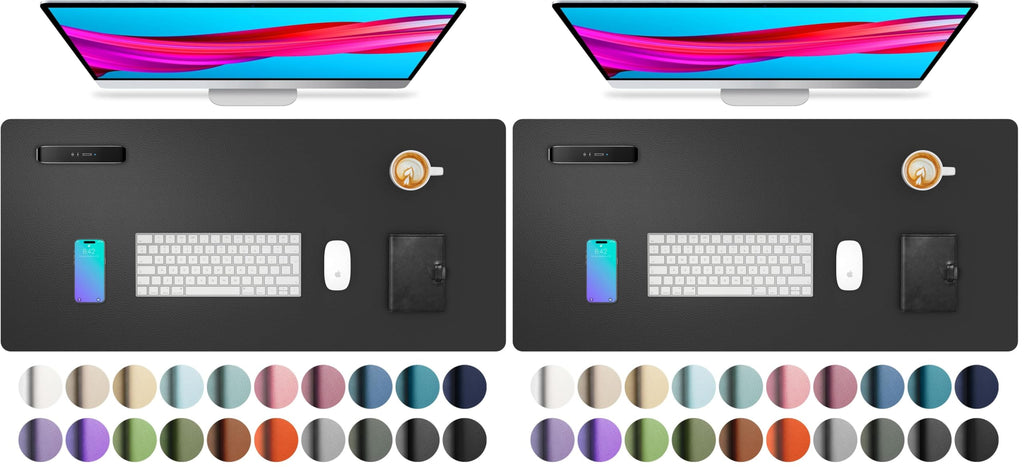 Waterproof PU Leather Desk Pad & Mouse Pad with Non-Slip Base