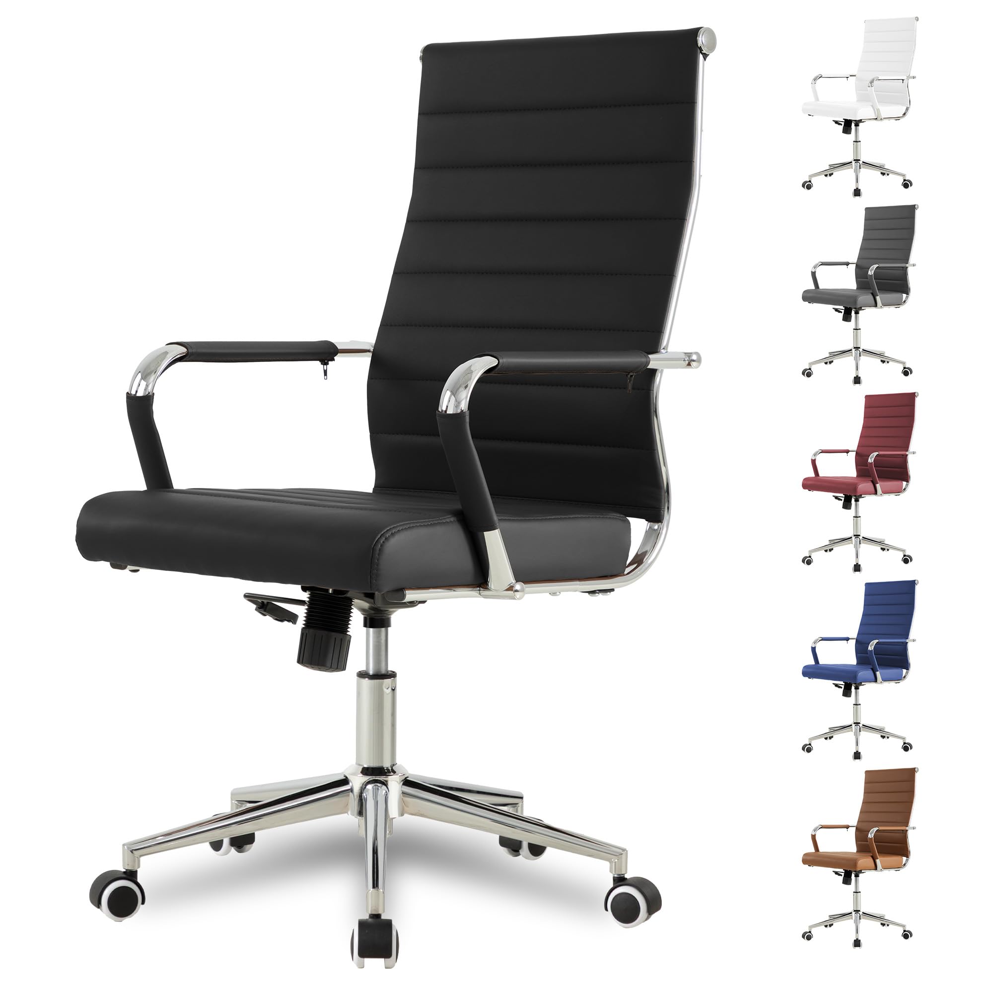 Okeysen Ergonomic Leather Office Chair with Swivel Base