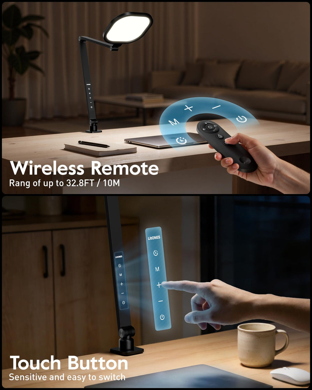 LitONES LED Clamp Desk Lamp for Home Office Lighting