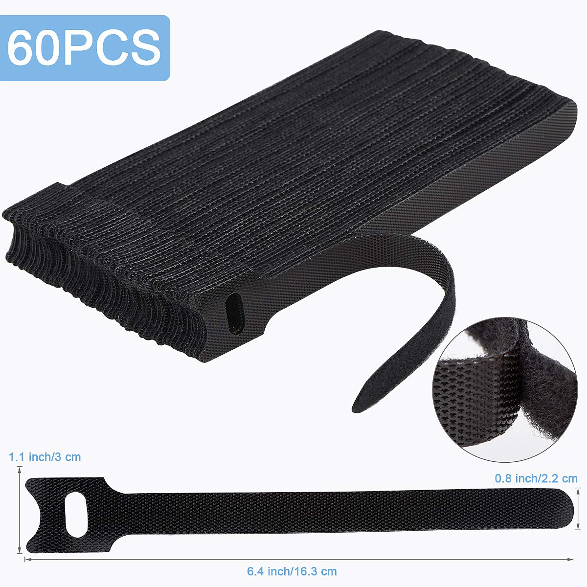 Nettbe Adjustable Cable Ties for Cord & Wire Management