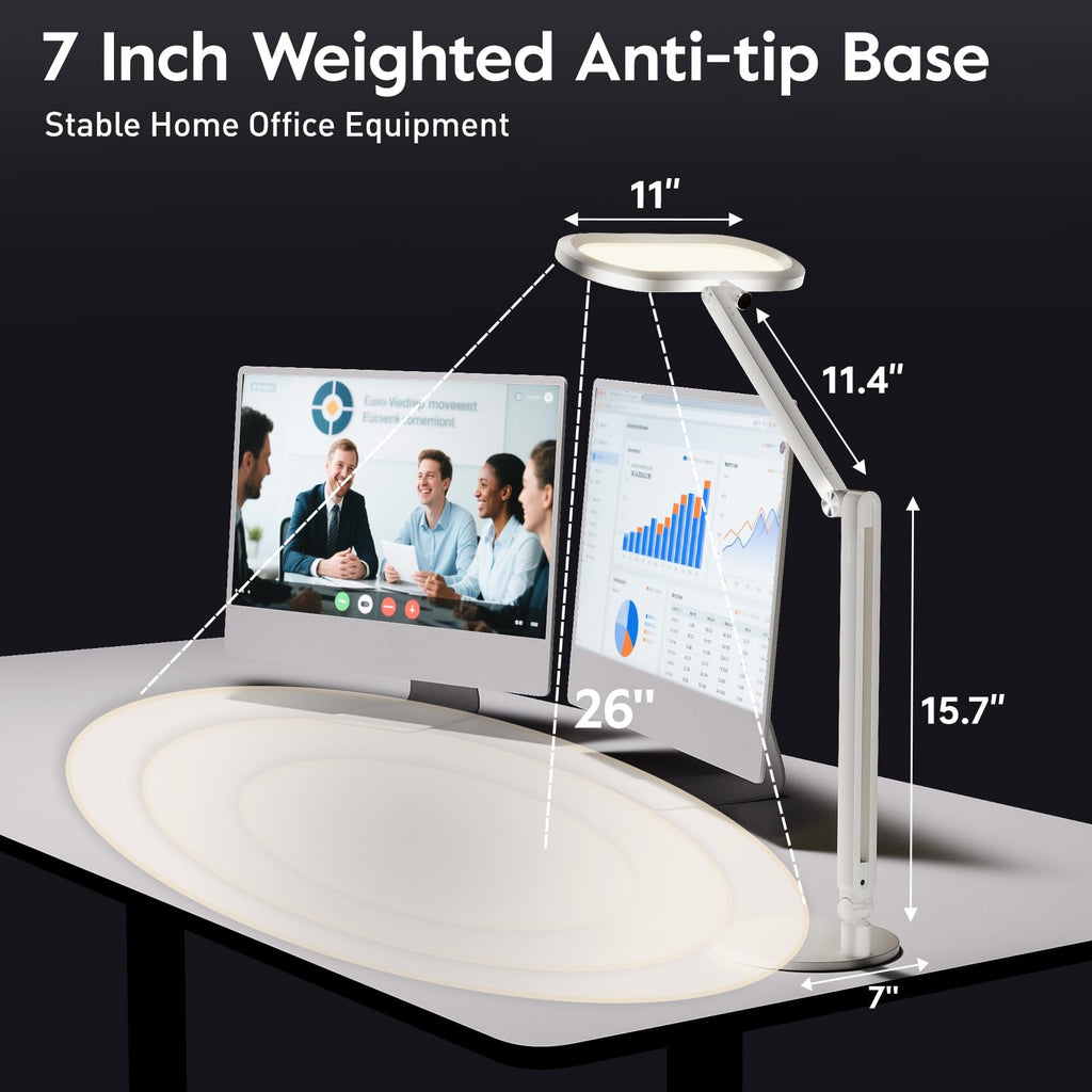 LitONES Dual-Sided LED Desk Lamp with Knob Remote