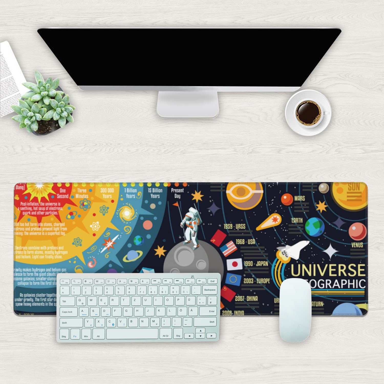 Large Extended Gaming Mouse Pad with Non-Slip Base