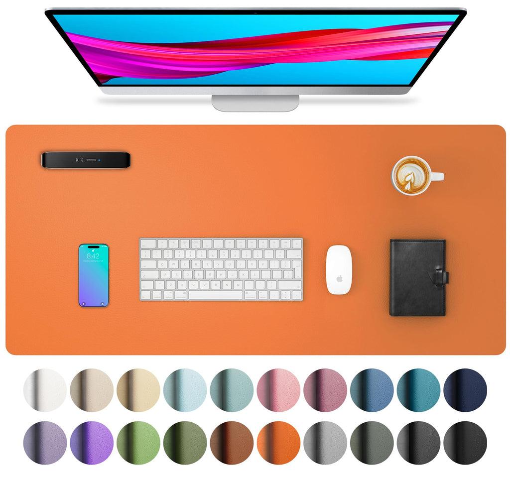 Waterproof PU Leather Desk Pad & Mouse Pad with Non-Slip Base
