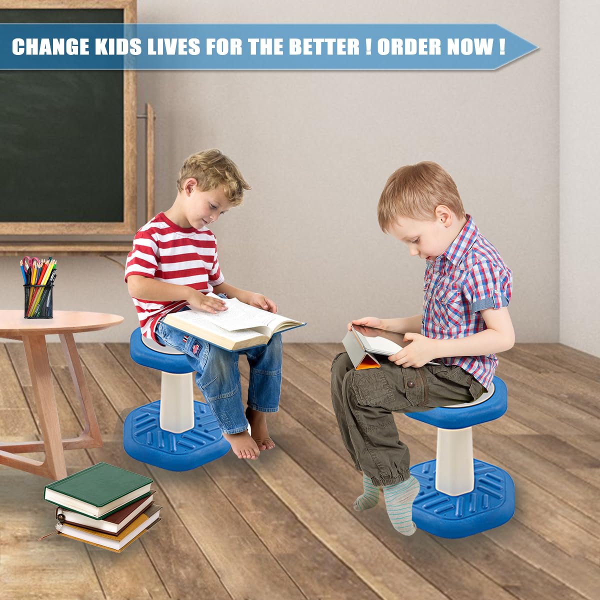 ActiveChairs Kids Wobble Chair, Flexible Classroom Seating Improves Focus
